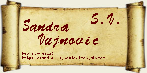 Sandra Vujnović vizit kartica